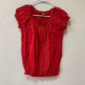Red and lace shirt